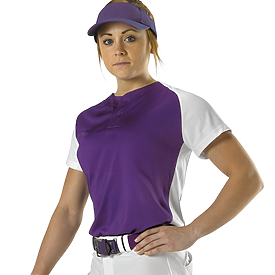 Alleson Athletic Womens Two Button Fastpitch Jersey