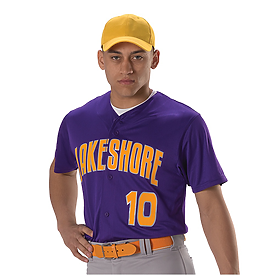 Alleson Athletic Adult Full Button Lightweight Baseball Jersey