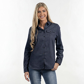 Burnside Ladies Solid Flannel Shirt