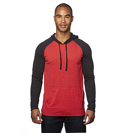Burnside Striped Sleeve Raglan Jersey Hoodie