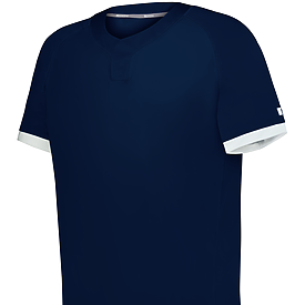 Russell Athletic Youth Baseline Covered Placket Baseball Jersey