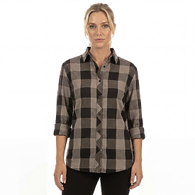 Burnside Ladies Long Sleeve American Buffalo Plaid