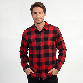 Burnside Mens Plaid Flannel Shirt