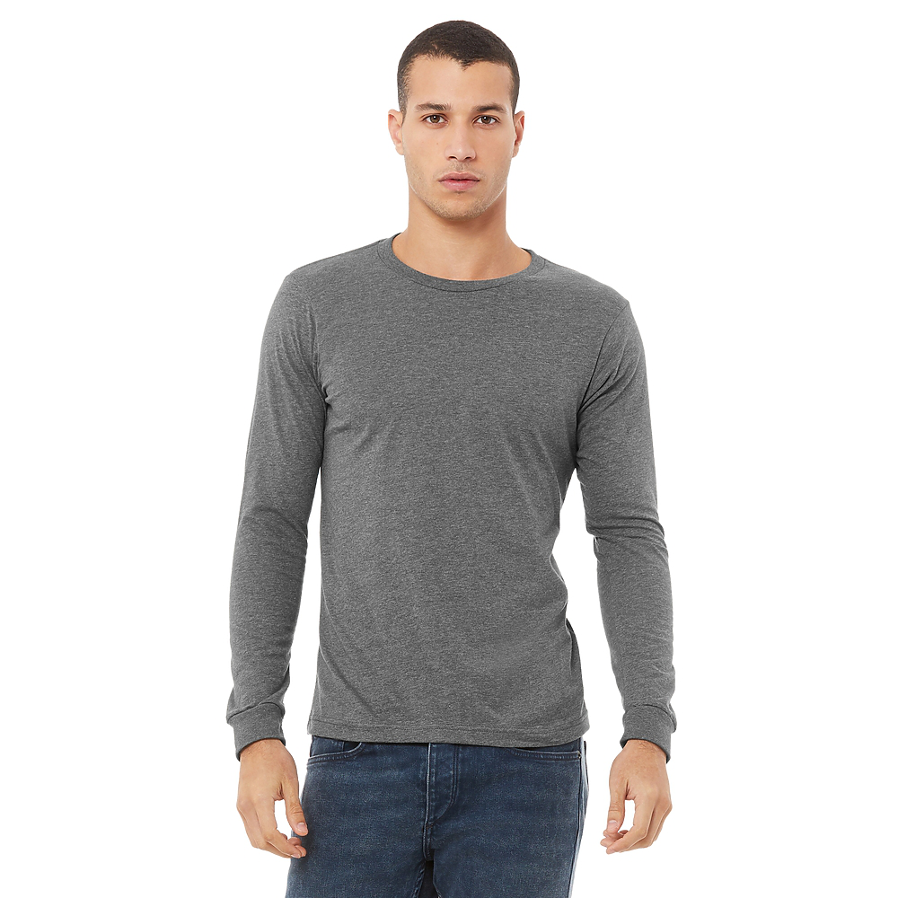  Bella + Canvas Ladies' Relaxed Jersey Long-Sleeve T-Shirt M DRK  GREY HEATHER : Home & Kitchen