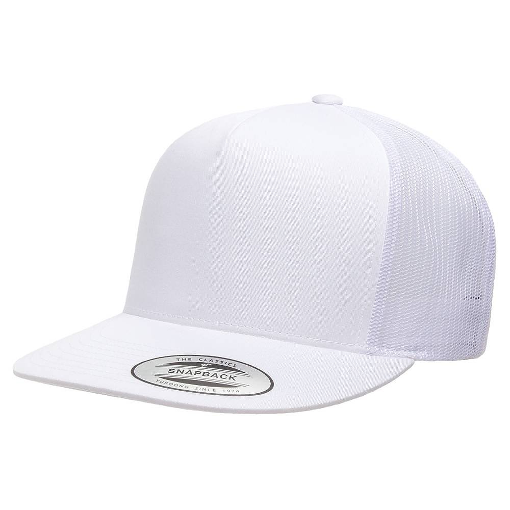 Miami Vice White/Black Classic 6006-C Mesh 6 Panel Ball Cap RDHC324