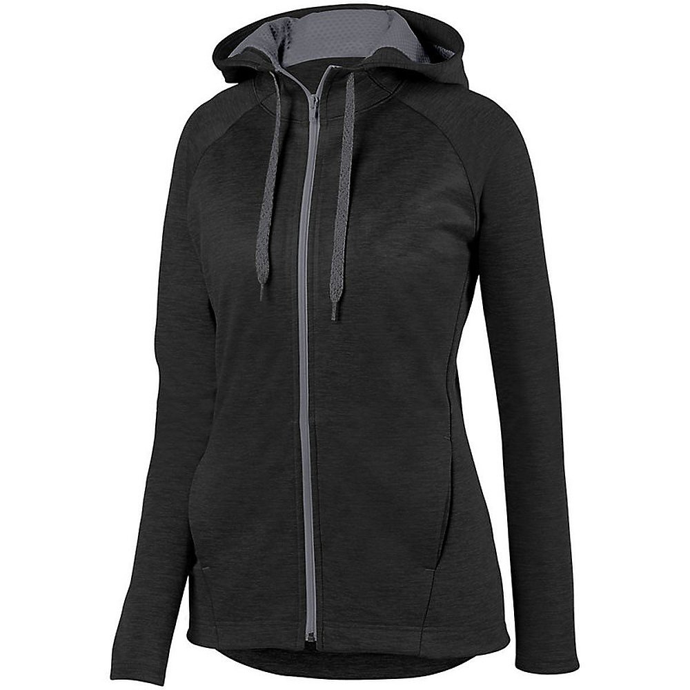 Augusta Ladies Zoe Tonal Heather Full Zip Hoodie | Carolina-Made