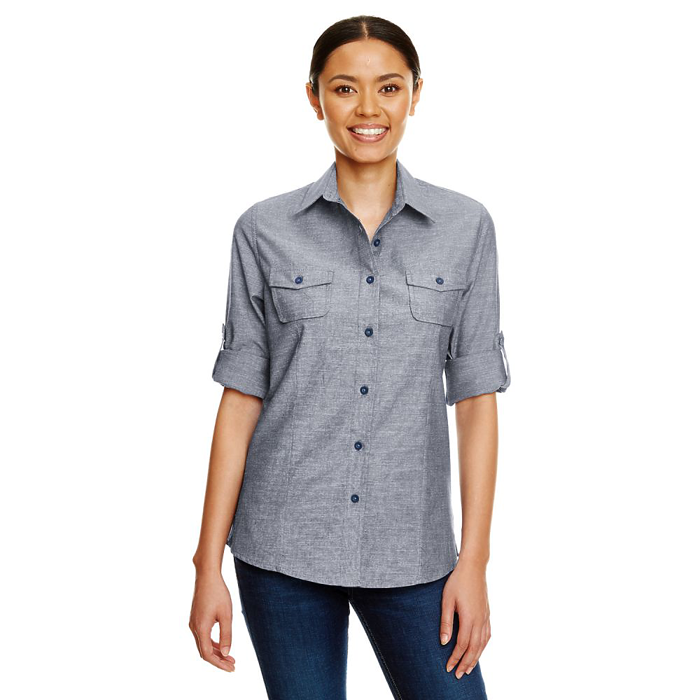 Burnside Ladies' Chambray Long Sleeve Shirt | Carolina-Made