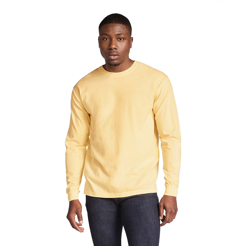 Hanes yellow long top sleeve shirt