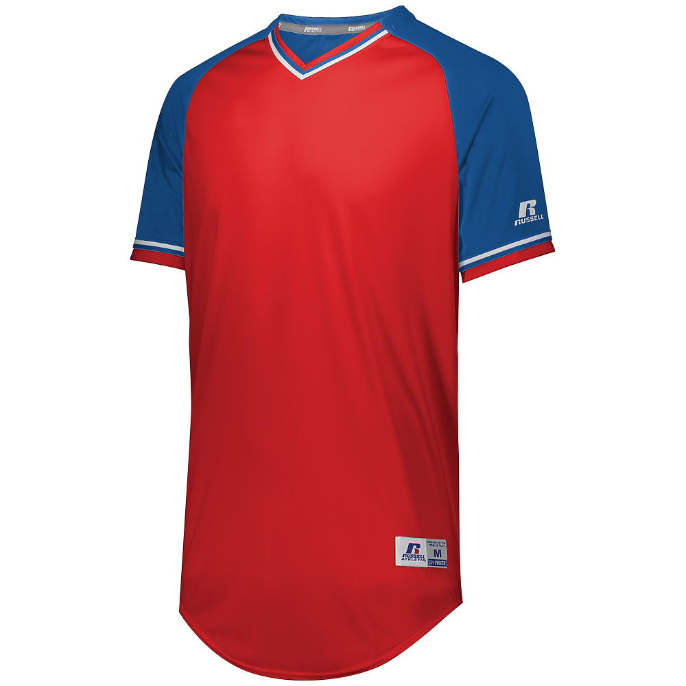 Russel R01X3M Classic V-Neck Baseball Jersey