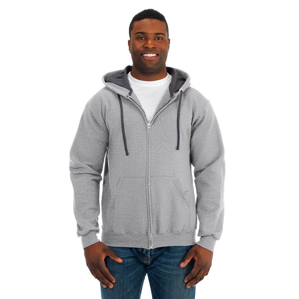 Fruit of the discount loom grey zip hoodie