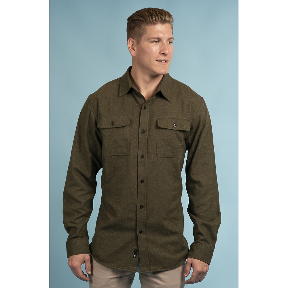 Burnside Mens Solid Flannel Shirt | Carolina-Made