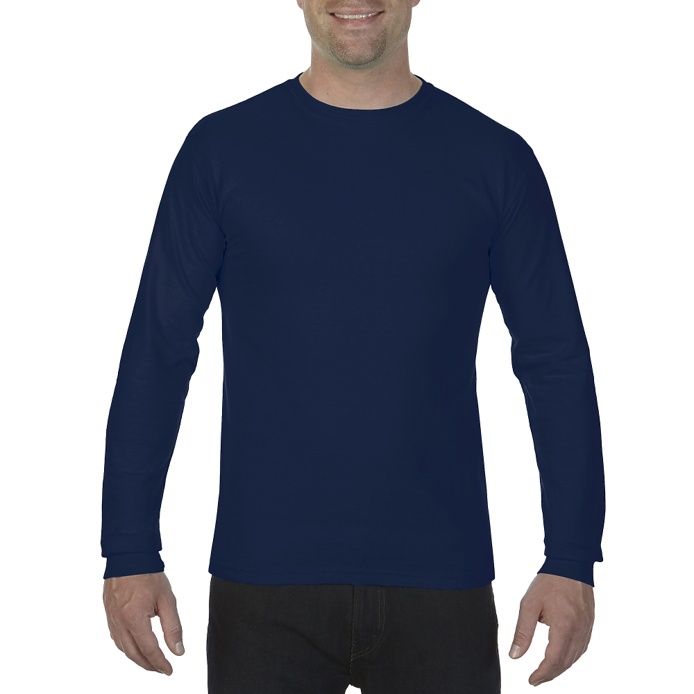 Couver Men's Long Sleeve Crew Neck Baseball Shirt, Casual Dynamic Cotton Raglan T Shirts, Royal Blue/Heather Gray M, 1 Count, 1 Pack, Size: Medium